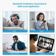 AYEDLOE Wireless Gaming Headset for PS5, PC,Switch,Mac with Bluetooth 5.3, 2.4GHz USB Gaming Headphones with Mic, 3.5mm Wired Mode , Black