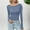 Blue, variant on Ayfxijin Pullover Sweaters for Women,Women's Casual Solid Round-neck Fall/Winter Long Sleeved Loose Blouses Shirts