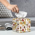 thumbnail image 6 of KLL Mushroom Print Tissue Box Cover,Leather Tissue Holder Square Facial Tissue Case Facial Paper Organizer Dispenser for Bathroom, Vanity Countertop, 6 of 7