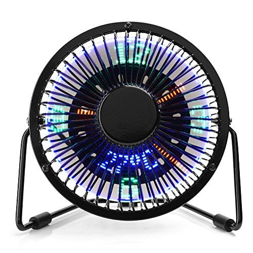 Ausxinx Mini Usb Fan Desk Fan With Time Led Display 360rotation