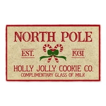 DII Outdoor Decorative Christmas Holiday Doormat, 17x29", Holly Jolly Cookie Co