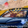 thumbnail image 6 of HUIACONG Cat Road Trip Print Protector Car Windshield Sun Shade UV Reflective Heat Reflector Interior Protection Windshield Sunshade for Universal Fit Front Window, 6 of 7