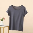 thumbnail image 4 of FNFYFH Womens Modal Soft Crewneck Short Sleeve T Shirts Summer Casual Basic Tops Tees, 4 of 6