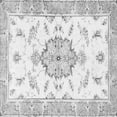 thumbnail image 1 of Ahgly Company Indoor Square Medallion Gray Traditional Area Rugs, 5' Square, 1 of 1