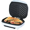 thumbnail image 2 of Brentwood Electric Contact Grill with 2-Slice Capacity in White – Non-Stick Compact Grill for Healthy, Low-Fat Cooking, with Dishwasher-Safe Drip Tray & Upright Storage, 2 of 7