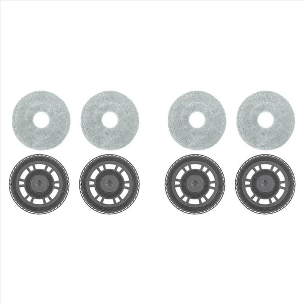 4 Soportes para Trapeador con 4 Trapos para el Kit de Trapeador y Tabla para Aspiradora Robot para L20 Ultra/X20 Pro/para M30S