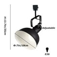 thumbnail image 3 of FSLiving J Type Track Lighting Heads,Black Iron Shade Ceiling Spot Lighting, Flexibly Rotatable Light, Adjustable Head Island Lighting Mini H Track Mounted for Kitchen Island Shopwindow - 1 Pack, 3 of 7