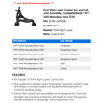 thumbnail image 2 of Front Right Lower Control Arm and Ball Joint Assembly - Compatible with 1997 - 2000 Mercedes-Benz C230 1998 1999, 2 of 2