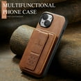 thumbnail image 5 of for iPhone 14 Plus Wallet Case with RFID Blocking Credit Card Holder,PU Leather Folio Flip Kickstand Handle Wrist Strap Shockproof Cover Women Men for iPhone 14 Plus Phone Case,Brown, 5 of 9