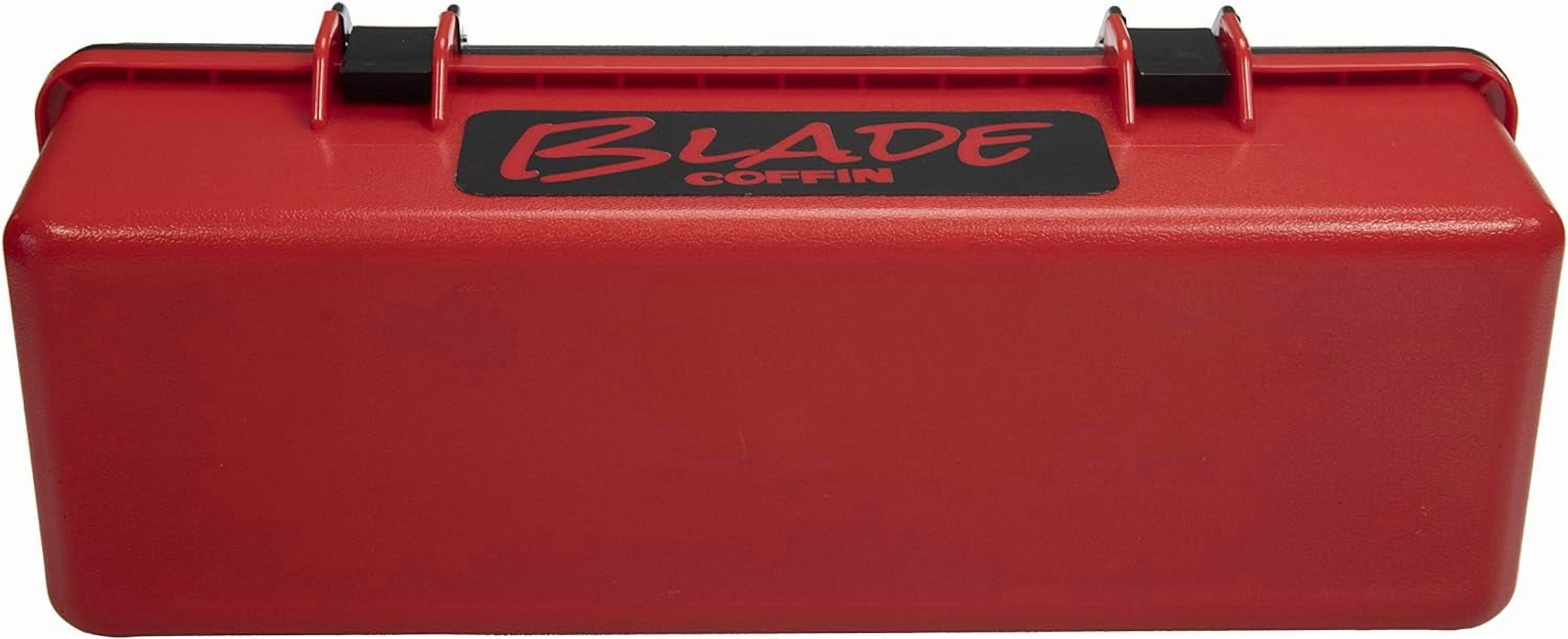 Bass Mafia Blade Coffin | Heavy-Duty Tackle Box for Jigs, Lures, Baits, Attractants, & Hooks | Waterproof Fishing Equipment Organizer | 14.8x5.5x4.5