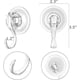 thumbnail image 5 of Suction Cup Hooks, Small Clear Reusable Heavy Duty Vacuum Suction Cup Hooks with Cleaning Cloth Strong Window Glass Kitchen Bathroom Hooks for Towel Robe Utensils Christmas Wreath - 4 Packs Ormromra SYN076, 5 of 6