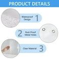 thumbnail image 3 of Tripumer Clear Shower Curtain 70 x 70 inch Plastic Shower Liner Waterproof Fabric for Bathroom, 3 of 7