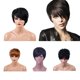 thumbnail image 5 of Pelucas Cortas Rectas O de Moda Peluca de Corte Pixie de Cabello para Mujeres Negras con Flequillo Lateral Negro / color, 5 of 9