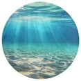 thumbnail image 3 of Bright Sunshine Through Deep Blue Sea Round Small Area Rug, Print Non Slip Washable Floor Mat, Soft Throw Rug for Living Room, Powder Room Entryway, Bathroom, Bedside, 3 of 6