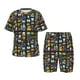 thumbnail image 1 of Fotbe Teeth Pijama Estampada de 2 Piezas para Niños – Ropa de Dormir de Manga Corta Cómoda para Niños y Niñas, Camiseta y Shorts de Algodón-Large, 1 of 6