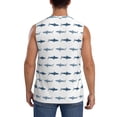 thumbnail image 4 of Fotbe Men's Party Shark Cute Print Men's Sleeveless Muscle Tank Tops Casual T-Shirts for Gym Workout Beach-X-Large, 4 of 8