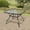 Square-Black, variant on Anmutig Glass Dining Table,40" Outdoor Round Patio Table with Steel Base & 1.7" Umbrella Hole,Black Frame