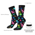 thumbnail image 4 of Fuzoiu Geometric 1980s Styled Print Athletic Crew Socks for Men & Women,Casual Crew Socks,Above Ankle Crew Socks for Business, Casual, 4 of 6