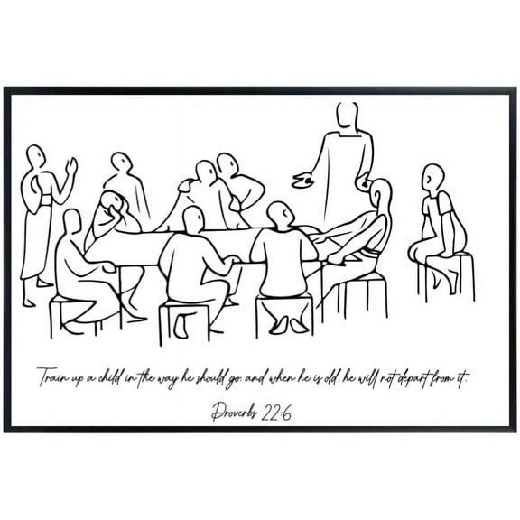 Proverbs 22:6 Christian Wall Art – Inspirational Bible Verse Decor – Spiritual Gift for Women – Scripture Wall Hanging for Home