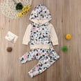 thumbnail image 3 of 2Pcs Toddler Baby Kid Girl Long Sleeve Floral Hooded Tops Sweatshirt+Long Pants Outfit Clothes Set, 3 of 8