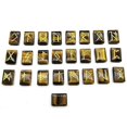 thumbnail image 1 of 25pcs Amorphous Gemstone Runes Alphabet Engraved Rune Crystal Divination Runes, 1 of 5