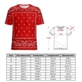 thumbnail image 2 of Red Paisley Bandana T Shirts Basic T-Shirt Short Sleeve Ladies Tee Shirt Summer Graphic Clothing, 2 of 6