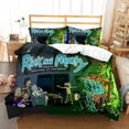 thumbnail image 1 of Rm03 3d Printed Rick And Morty Bedding Set Duvet Cover Quilt Cover Pillowcase Single Double Kids Gift, 1 of 4