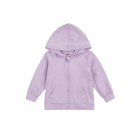 

1-6Years Hooded Sweatshirts Zipper Long-Sleeve Pocket Kids Boy Girl Outdoor Casual Coat Sportswear