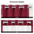 thumbnail image 5 of Half Price Drapes Signature Burgundy Grommet Velvet Blackout Curtains (1 Panel), 50WX 84L, 5 of 8
