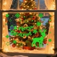 thumbnail image 4 of HYLLai Glow in the Dark Christmas Snowflake Window Stickers, Reusable Decals for Glass Mirrors and Walls, Green Holiday Decor (A), 4 of 6