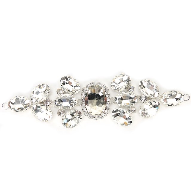 Trim, Rhinestone Trim, Durable And Rustproof Clear And Translucent Bright Silver Plating For Clothes Wedding Dresses Type 1