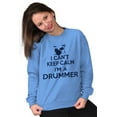 thumbnail image 4 of Can't Keep Calm a Drummer Percussion Unisex Plus Fleece Graphic Sweatshirt Brisco Brands 5X, 4 of 5
