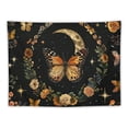 thumbnail image 5 of PRATYUS  Orange Butterfly Flower Tapestry Vintage Boho Yellow Floral Plant Tapestries for Bedroom Aesthetic Moon Phase Nature Mandala Tapestry Wall Hanging for Living Room Dorm Painting, 5 of 6