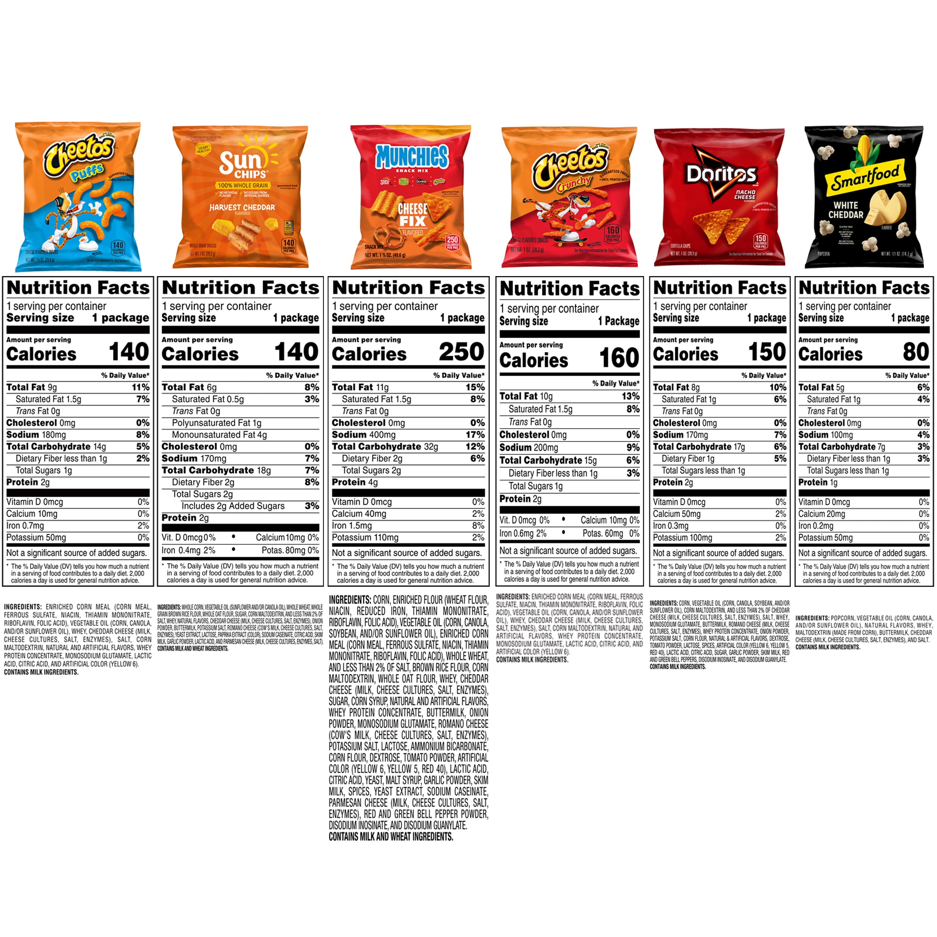 Frito-Lay Cheesy Mix Variety Pack (pack of 21)