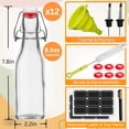 thumbnail image 2 of Botellas de vidrio para fermentación WILLDAN de 8.5 oz, set de 12 hermético, 2 of 8