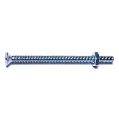 

10-24 x 3 Zinc Plated Steel Coarse Thread Slotted Flat Head Stove Bolts