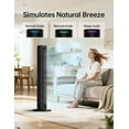 thumbnail image 3 of PhiloDeco Tower Fan for Home, 40 inch Slient Bladeless Fan, 90° Oscillating Standing Fans with 4 Speeds, Remote, Multiple Modes, 7H Timer, Led Display Screen, for Bedroom, Living Room, Office, Home, 3 of 8