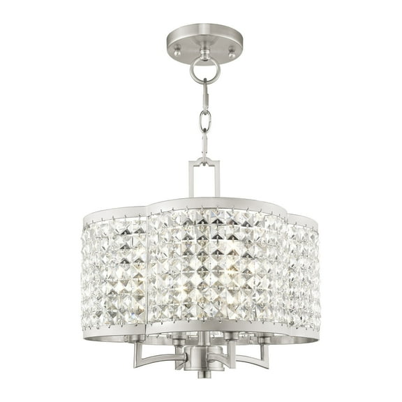Livex Lighting Grammercy Convertible Mini Chandelier in Brushed Nickel