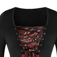 thumbnail image 4 of Mnyycxen Womens Plus Size Renaissance Dress Butterfly Sleeve Square Neck Lace-up Mini Dresses Irregular Hem Steampunk Dress, 4 of 4