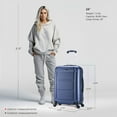 thumbnail image 3 of InUSA Pilot 24" Hardside Lightweight Luggage with Spinner Wheels, Handle, and Trolley, Blue, 3 of 9