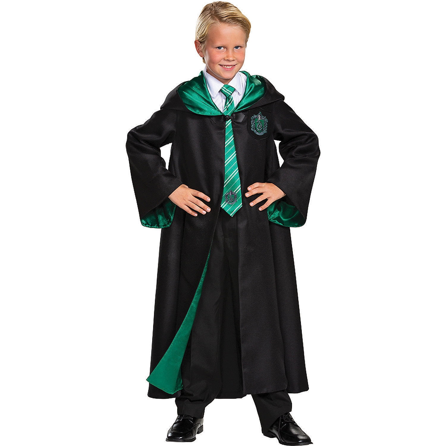 Disguise Licensed Harry Potter Slytherin Robe Deluxe Costume Child 107899