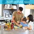 thumbnail image 5 of SUPTREE Clear Rotating Lazy Susan Turntable Organizer for Kitchen Cabinets Spices 10.6 inch Storage Containers, 5 of 7