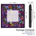 thumbnail image 2 of Flower Mahjong Mat with Rules, 31.5*31.5in Anti Slip American Mahjong Mat for Table, Noise Reduction, Neoprene Mah jongg Mats with Carrying Bag & 3 Dices, Mahjong Set Gift, Board Tile Games Mats, 2 of 7