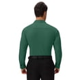 thumbnail image 2 of Youclos Men’s Solid Long Sleeve Button‑Up Dress Shirt, Stretch Wrinkle Resistant Slim Fit Shirt, 2 of 8