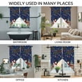 thumbnail image 3 of Blue Christmas Snowman Swag Valances for Windows 2 Pack, Kitchen Window Curtains 36 Inch Length, Xmas Snowflake Elk Tree Balls Privacy Swag Curtains for Living Room/Bathroom with Rod Pocket 36"x36", 3 of 8