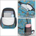 thumbnail image 4 of Robot and Dots Blue Pattern 17" Waterproof Oxford School Backpacks for Teens, S-Shape Padded Straps, for School, Travel, Hiking, Camping, 4 of 5