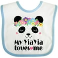 thumbnail image 3 of Inktastic My YiaYia Loves Me Yia Yia Bear Girls Baby Bib, 3 of 4