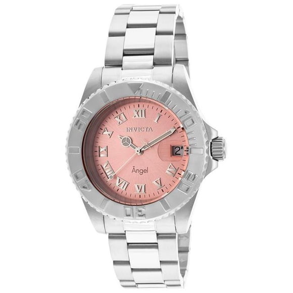 40 in. Womens Angel Quartz 3 Hand Pink Dial Watch