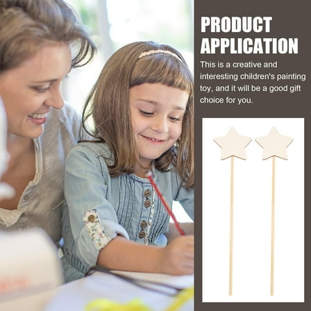 Amosfun Craft Star Wand Fairy Wand Assorted Color 8 Pcs