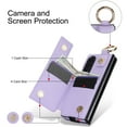 thumbnail image 4 of Dteck for Samsung Galaxy Z Fold 4 Case Wallet with S-Pen Holder & Metal Ring, 4-Card Slots and Cash Slots, Premium Leather Magnetic Clasp Heavy Duty Protective Cover for Galaxy Z Fold4 5G,Purple, 4 of 8